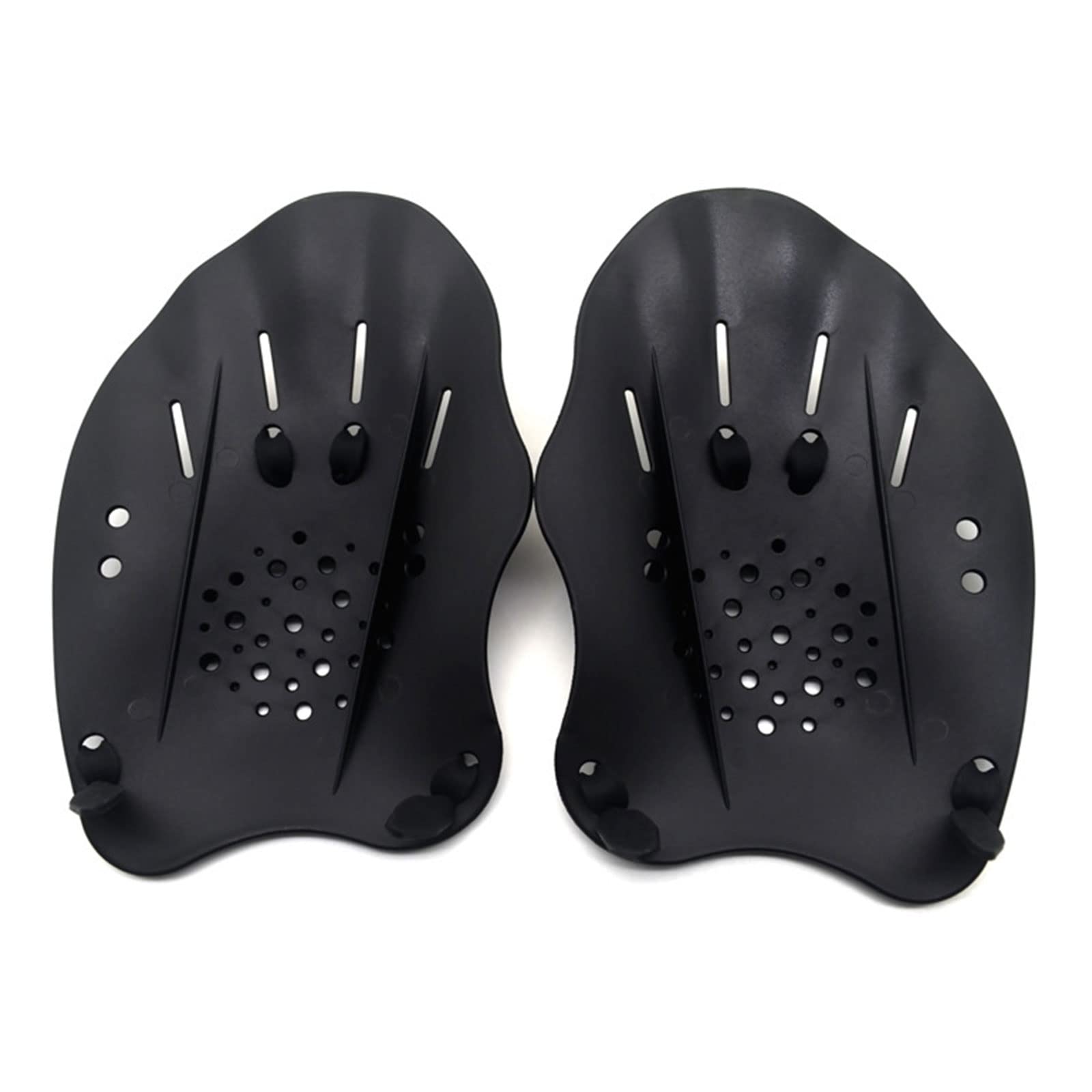 Swimming Paddles for w/Adjustable Straps Professional Swim Hand Paddles Swimming Fins for Training Power Strength Techn