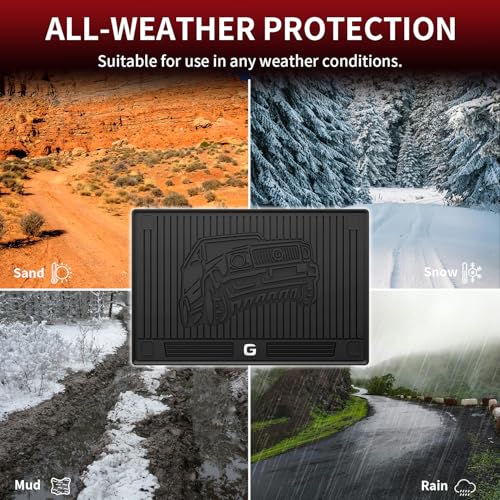 Image of LASFIT Cargo Liner for Mercedes Benz G Class 2019-2026 G550 /G580 /G63 AMG | All Weather TPE Non-Slip Easy to Wash Trunk Mat, Black