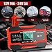 YDBAO Cargador Baterias Coches Moto 12V/24V 10A Inteligente Completamente Automático con Pantalla...