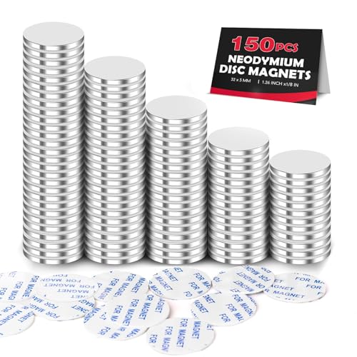 LOVIMAG Strong Neodymium Rare Earth Disc Magnets, 150Pack - 1.26x1/8 inches