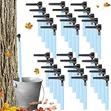 Maple Syrup Tapping Kit, Upgrade Maple Taps Set Include (30) Maple Syrup Taps, 66 -Ft Food Grade Tubing, 1 Drill Bit, Maple Tree Tapping Kit for Experts or Beginners (30 SET)