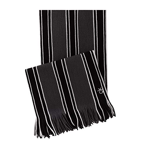 Calvin Klein Men's Rothko Chunky Roschel Muffler Scarf, Storm Grey, One Size