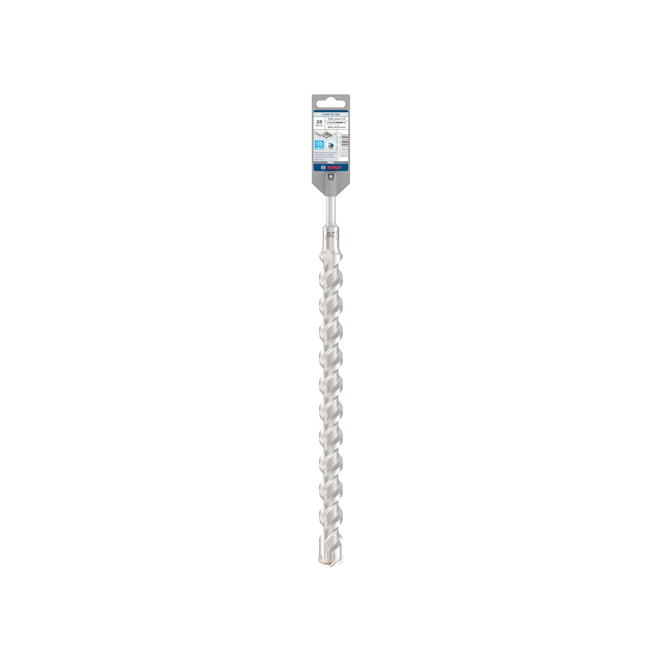 Bosch 1x Wiertło PRO SDS plus-5X (do Beton zbrojony, Beton, Ø 28,00 mm, Professional Akcesoria Młot udarowo-obrotowy)