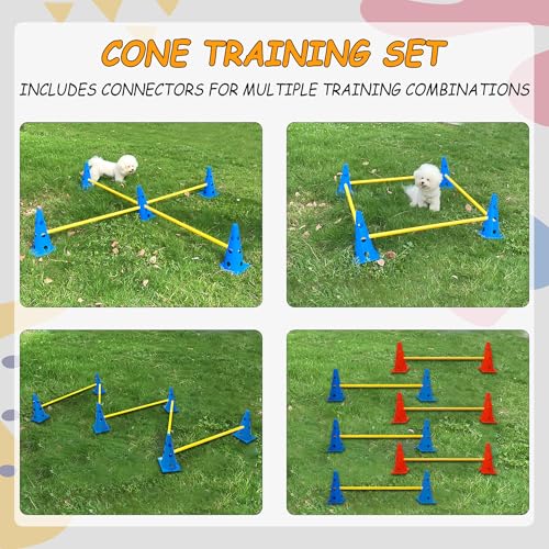 Dog-Agility-Hurdle-Cone-Set-Dog-Agility-Set-Include-12-Agility-Cones-6-Agility-Rods-Dog-Agility-Equipment-with-Carry-Bag Dog Agility Hurdle Cone Set Dog Agility Set Include 12 Agility Cones 6 Agility Rods Dog Agility Equipment with Carry Bag