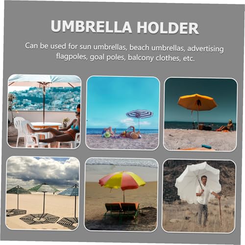 Pied de parasol croisé pliable et stable Kichvoe avec trou central réglable