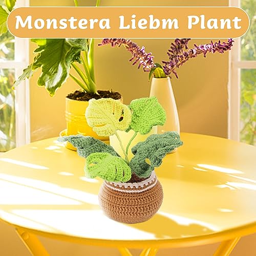 Image of kgxulr Crochet Kit, Monstera Leaves Knitting Kit, Crochet Kit for Beginners | Crochet Kit for Beginners, Crochet Flower Kit, Beginner Crochet Kit for Adults with Step-by-Step Video Tutorials