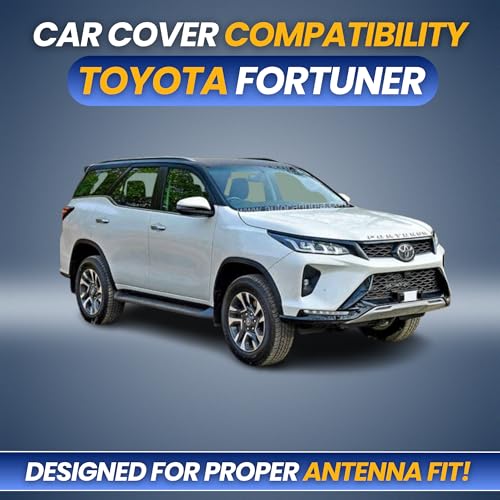 Image of Car Cover for Toyota Fortuner 2009-2011 | 100% Waterproof Heavy-Duty 3-Layer Car Body Cover | All-Weather Rain, UV, Sun & Dust Protection | Custom Fit | Mirror & Antenna Pockets | Navy Blue