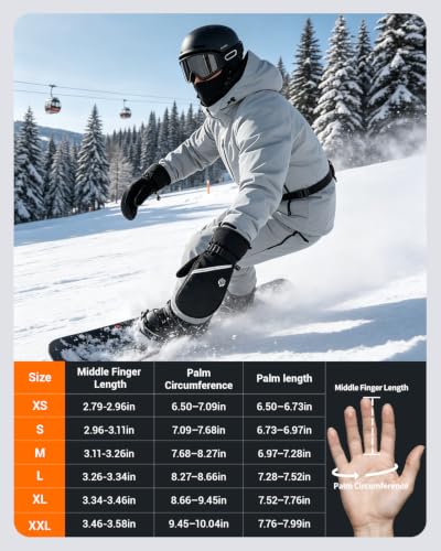 Pixel Panda Ski Mittens