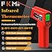 FKM Laser Thermometer Gun Non-Contact Infrared Temperature Gun,-58°F~986°F(-50°C~530°C) AdjustableEmissivity,Digital Thermometer Gun for Industrial,Kitchen Cooking,Oven,Automotive,HVAC,Not for Human