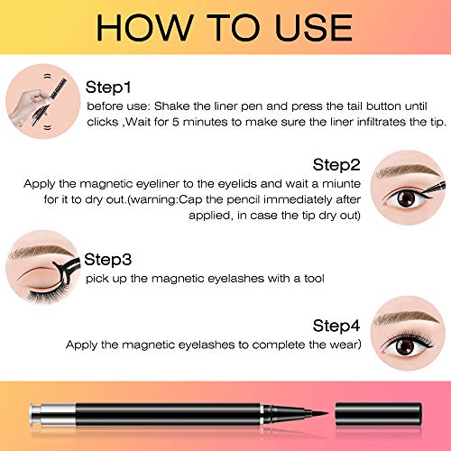 image for SEAPANHE Magnetic Eyelashes and Eyeliner Kit -Magnetic Eyelashes With 