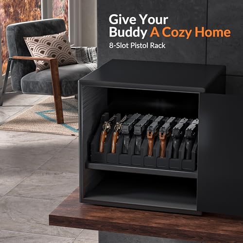 ROTSGNEE 8 Slots Foam Pistol Rack for Gun Safe Pistol Holder for Storage, Gun Cabinet Accessories for Pistols Revolvers, Fits Most Handguns