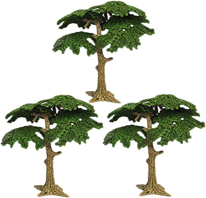 NALACAL Tree Model Artificial Fake Mini Miniature Trees Train Railways Landscape Scenery Decoration Mini Pine Tree Cypress Model for DIY Scenery Craft (3pcs)