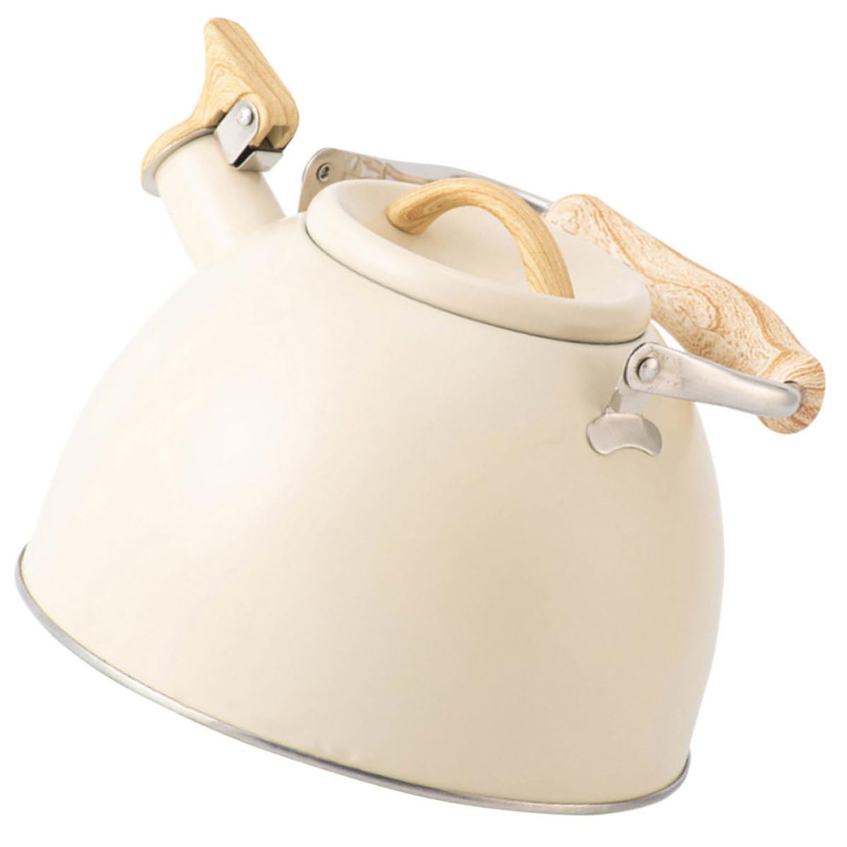 Tetera Silbante de Cocina de Acero Inoxidable 3l Beige