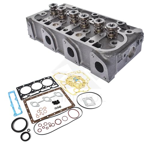 Image of D1105 D1105-E2B D1105-E3B /E4B Complete Cylinder Head W /Full Gasket Kit for Kubota RTV1100 RTV1100CW9 RTV1140CPX Excavator KX41-2 KX61-2 ZD28 ZD1211 U25S B2400 B2410 B2620