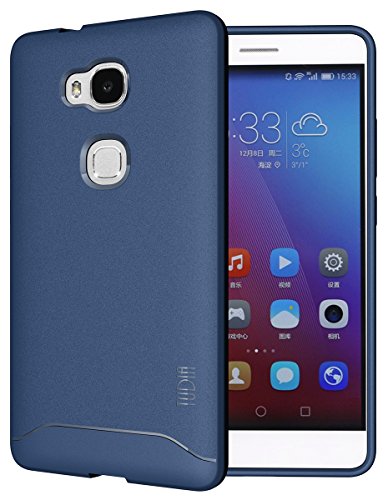 Huawei Honor 5X Case - TUDIA Full-Matte ARCH TPU Bumper Protective Case for Huawei Honor 5X (Blue)