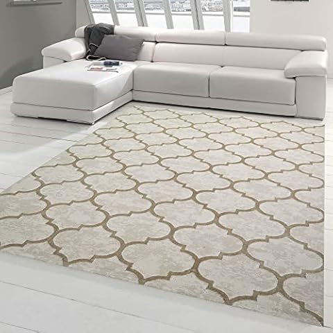 Tapis Beige Hypoallergénique Teppich-Traum Cover