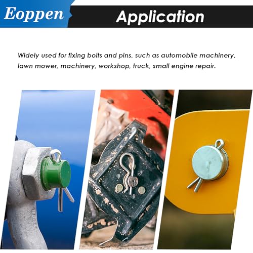 Image of 132Pcs Clevis Pin Cotter Pin Hair Pin Assortment Kit - 304 Stainless Steel 15 Sizes Cotter Pin & R Clips Pin Zinc-Plated Single Hole Flat Head Clevis Pins