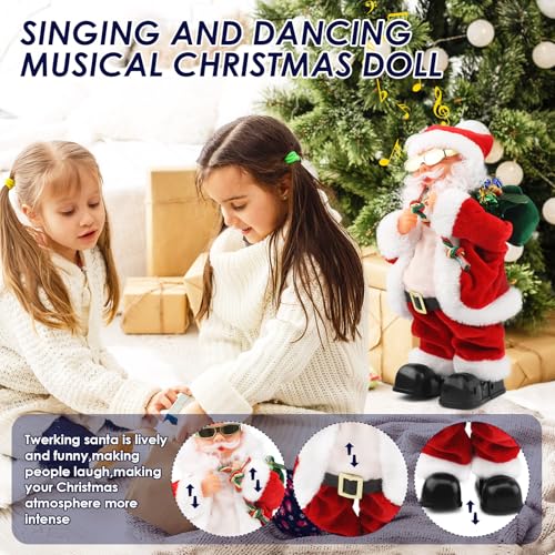 Muñeco Navideño Santa Claus Musical y Bailarín Eléctrico miniatura 2