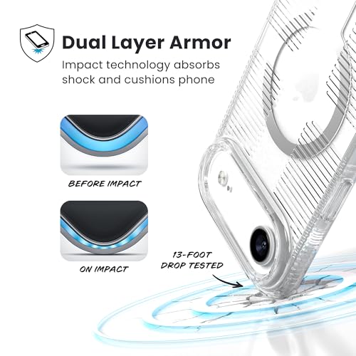 Image of Speck GEMSHELL Grip +MS Case for iPhone 17 Air - Clear /Clear | Slim Protective Grip | Drop Protection | MagSafe Compatible