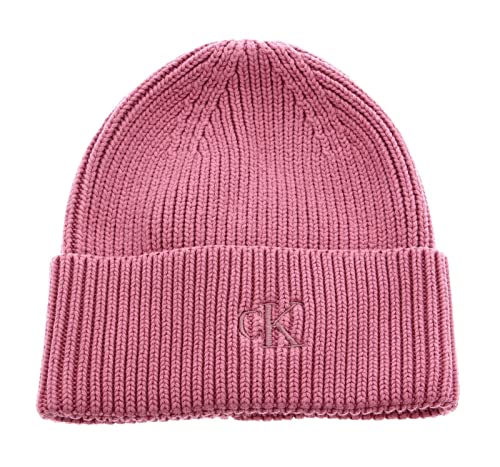 Calvin Klein CKJ Minimal Monogram Beanie Dark Blush