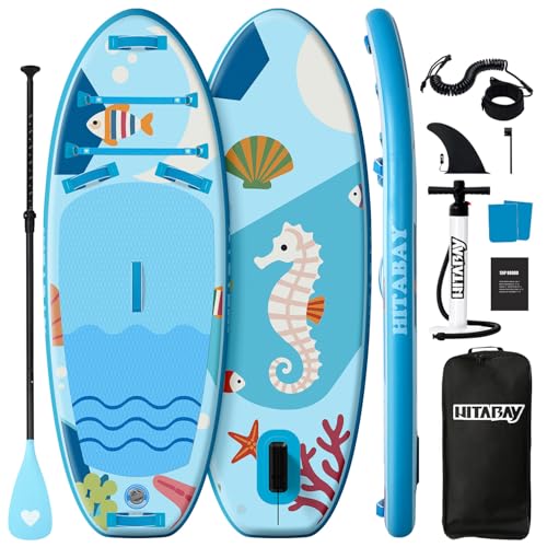 Kids Paddle Board Inflatable - 7ft Child Paddle Board with Playful...
