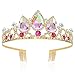 Velscrun Girls Rapunzel Crown, Princess Tiara Headband, Multicolored Crowns for Birthday Party and Halloween Cosplay