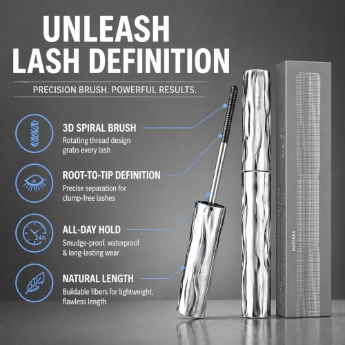 VEYORRA Metal Wand Mascara – Waterproof Tubing Formula — view 6