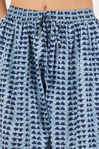 Image of COTLAND Fashions Jaipuri Cotton Printed Flared Palazzo Pants for Women