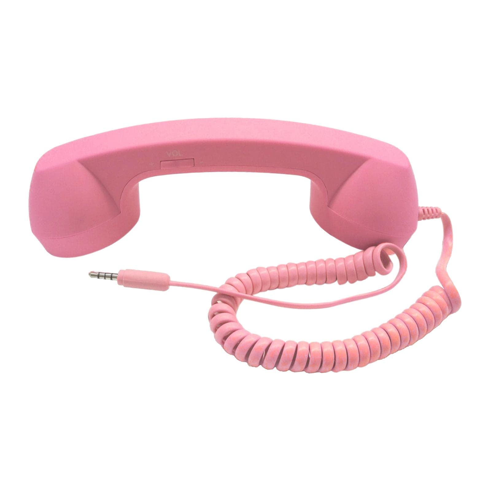 UJEAVETTE® Retro Telephone Handset 3.5Mm Classic Mini for iPhone Ipad Mobile Phones Pink-picture-12