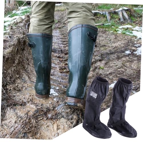 Cubrezapatos impermeables WOONEKY para actividades al aire libre, con pegatinas reflectantes, material duradero, práctico para pesca y ciclismo, unisex miniatura 5