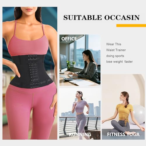 JXCTNNU Bauchweggürtel Gürtel Verstellbarer Taille Cincher Taillenmieder für Fitnesstraining Damen Herren Figurformend Abnehmen Waisttrainer Taillenformer (Schwarz, XL (72-80kg))
