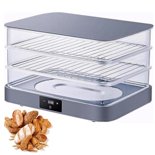 Naturalpowev Chambre de Pousse Professionnelle et Domestique 40L – Bac à patons pour pâte à Pain et Pizza avec température réglable 20-45°C, contrôle...