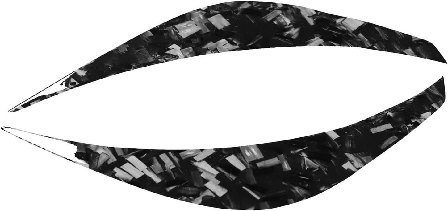 Compatible with Hyundai Veloster 2011-2017 Carbon Fiber Front Headlight Eyelid Eyebrow Cover Decorative Car Accessories Sticker Modification(Forged Carbon)