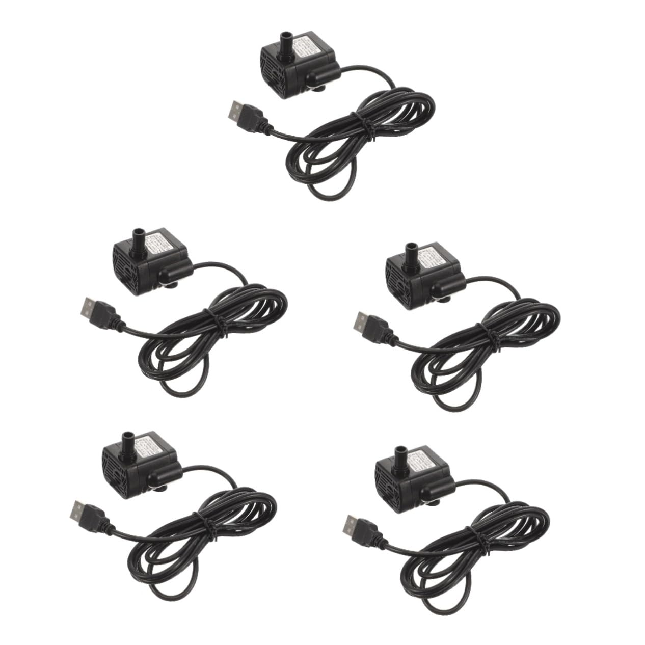 TOYANDONA 5 Pezzi Pompa USB Silenziosa per Fontane e Acquari Pompa per Idroponici Bassa Manutenzione e Adatta