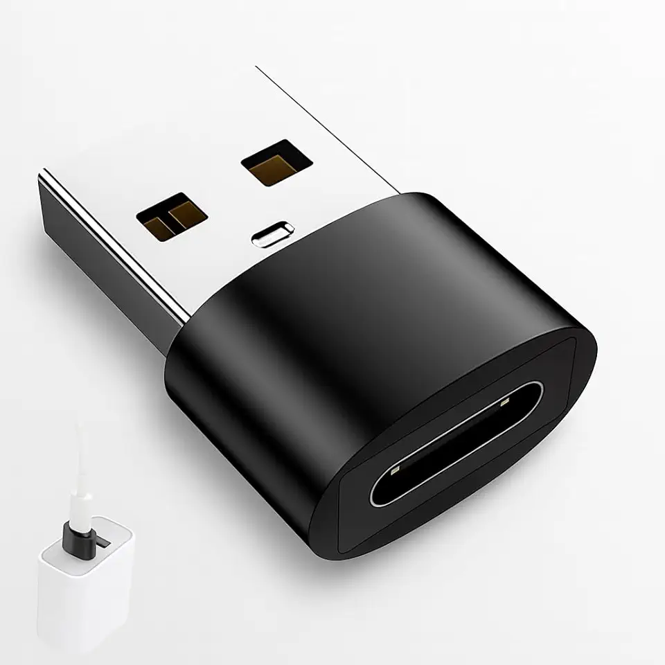 Adaptador USB Tipo-C para USB Tipo-A 3.0 OTG – Carregamento Rápido 30W e Transferência de Dados – Compatível com iPhone 11 12 13 14 Pro Max, Android, Power Bank, Carro e Notebook Premium