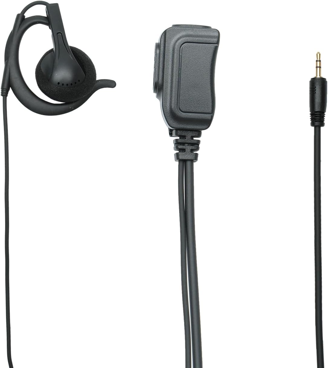 G Shape Earpiece Headset with Mic PTT Compatible with Cobra PX655 PX650 RX380 RX385 RX680 RX685 CXT195 ACXT545 ACXT145 CX112 Two Way Radios Walkie Talkie,10 Pack