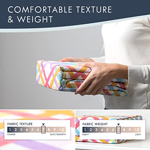 Where The Polka Dots Roam Colorful Rainbow Gingham Sheets, Full Sheets For Girls, Kids, Teens And Adults, Wrinkle Resistant, Super Soft Sheets. Fun Bedding In White, Blue, Yellow, Pink, Purple #TOP2