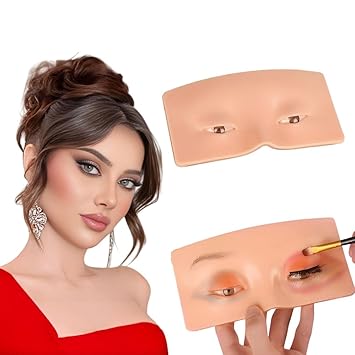 BLUSHIA Makeup Practice Face Board, Silicone Makeup Face - Practice Skin Board,for Makeup Eye Makeup Practice for Beginner Makeup Artist (Pack of 1)