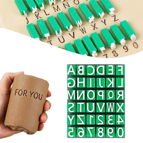 Alphabet Stamps Set for Clay Pottery Polymer Clay Stamps Uppercase Alphabet and Numbers Small Press Fondant Embosser DIY Cookie Stamps