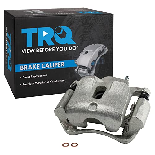 Image of TRQ Front Left Brake Caliper w /Bracket Drivers Side