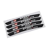 3D車ステッカーGRスポーツロゴホイールリムエンブレムハブエッジバッジ デカール GR GAZOO レーシング YARiS カローラ RAV4 C-HR カムリ スープラ プラド用の