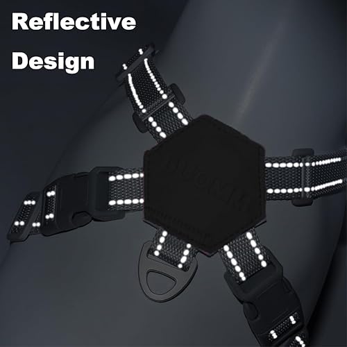 Miniatura 3 de FEimaX Arnés para perro con marco en X para mascota, sin tirones, juego de correa, ajustable reflectante, sin estrangulamiento, para cachorros con