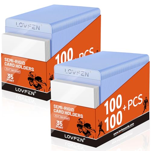 400 Semi Rigid Card Holders PSA Graded Card Sleeves, Baseball, Trading, Sports Cards Protector for SGC, BGS, CSG Card Submissions