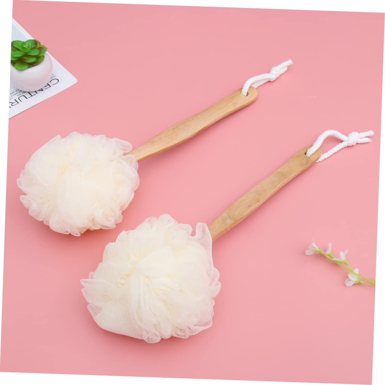 Beaupretty 6 Piezas De Cepillo De Baño Para El Cuerpo Esponja Exfoliante De Ducha Puf Bola De Ducha Cepillo De Baño Exfoliante Cepillo De Baño De Madera Depurador De Baño Para El