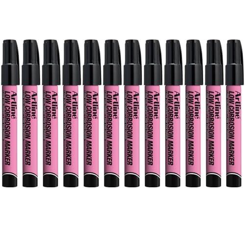 , 2.3mm Bullet Tip, Permanent Markers For Outdoors & Fabric, Waterproof Suitable Paint Marker For Wood & Canvas - Black, Pack Of 12