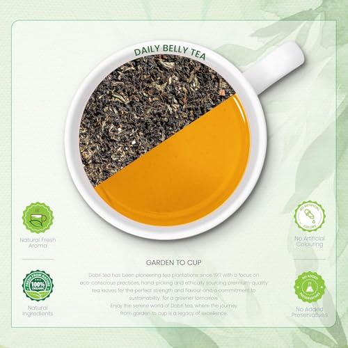 Image of Dabri Daily Belly Wellness Tea 32 Pyramid Dip Tea Bags|Pack of 2 x 16 Bags Each|Herbal Blend For Digestion|Natural Taste|Detox Tea for Bloating,Acidity & Gas Relief|Supports Health & Daily Comfort