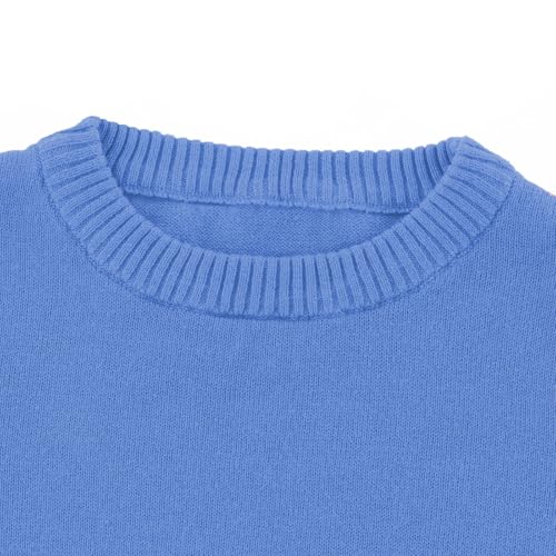 Kids Knit Pullover Sweater Loose Soft Crew Neck Sweater Clothes Boys Girls Fall Casual Lined Sweatshirts Tops Clothes4