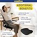 Goodyear Memory Foam Car Seat Cushion – Gel Seat Cushions for Office Chairs, Tailbone Pain Relief Cushion, Cooling Pillow, Slim Fit Car Seat