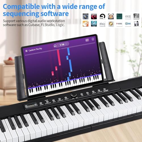 How to Play Piano with Expressive Touch 34 88 Key Piano Keyboard, Semi Weighted Electronic Digital Piano with Music Stand, Power Supply, Sustain Pedal, Bluetooth, Stand, MIDI, for Beginner Professional at Home, Stage #3