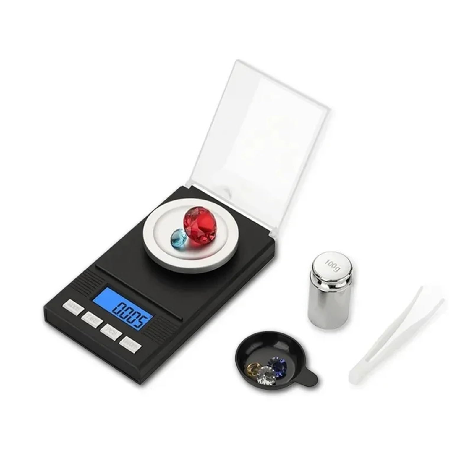Digital Scales, Electronic Digital Scale Portable Mini Balance Precision Pocket Gold Jewelry Carat Scales Milligram(10g-0.001g)